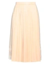Burberry Woman Midi Skirt Apricot Size 0 Polyester In Orange