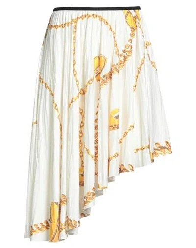 Burberry Woman Midi Skirt Ivory Size 4 Polyester In White
