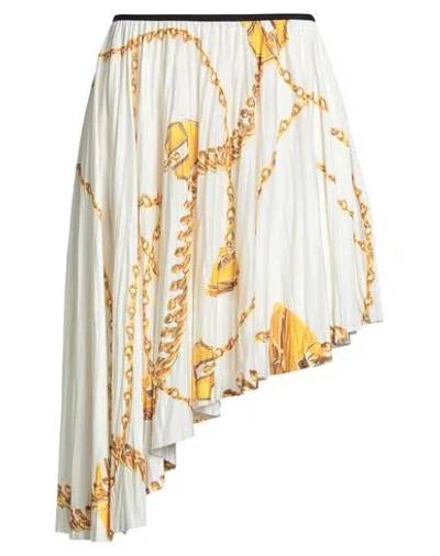 BURBERRY BURBERRY WOMAN MIDI SKIRT IVORY SIZE 6 POLYESTER