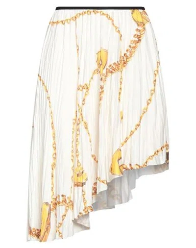 Burberry Woman Midi Skirt Ivory Size 6 Polyester In White