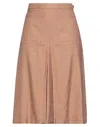 Burberry Midi Skirts In Brown