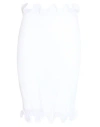 Burberry Woman Midi Skirt White Size 8 Viscose