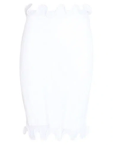 Burberry Woman Midi Skirt White Size 8 Viscose