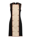 Burberry Woman Mini Dress Beige Size 2 Wool, Elastane In Beige
