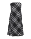 Burberry Midi Dress With Check Pattern In Black