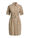 Burberry Classic Check Cotton Dress With Belted Waist In Multi
