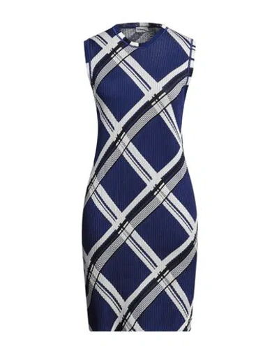 BURBERRY BURBERRY WOMAN MINI DRESS NAVY SIZE L SILK