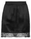 BURBERRY BURBERRY WOMAN MINI SKIRT BLACK SIZE 10 SILK, VISCOSE, POLYAMIDE