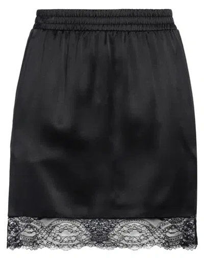 Burberry Woman Mini Skirt Black Size 10 Silk, Viscose, Polyamide