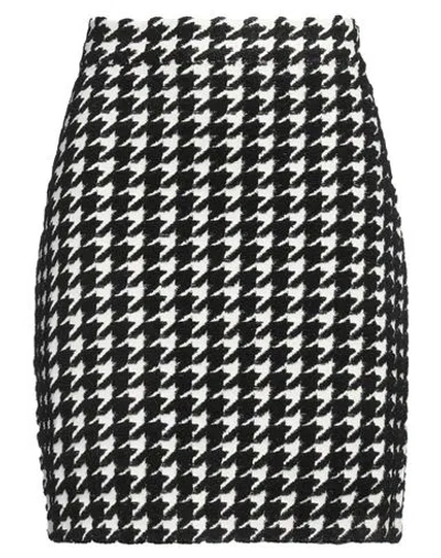 Burberry Woman Mini Skirt Black Size L Polyester, Viscose, Polyamide, Elastane