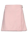 Burberry Pleated Mini Skirt With Belted Detail In Pink