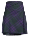 Burberry Asymmetrical High-waisted Silk Skirt With Plaid Pattern In Purple