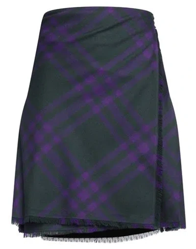 Burberry Checked Silk Miniskirt In Multicoloured