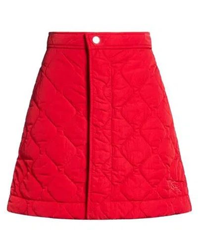 Burberry Woman Mini Skirt Red Size 10 Polyamide