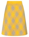 Burberry Woman Mini Skirt Yellow Size S Wool In Yellow