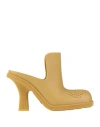 Burberry Highland Perforated Detailed Mules In Green