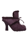 Burberry Shearling-lined Suede Mules In Purple