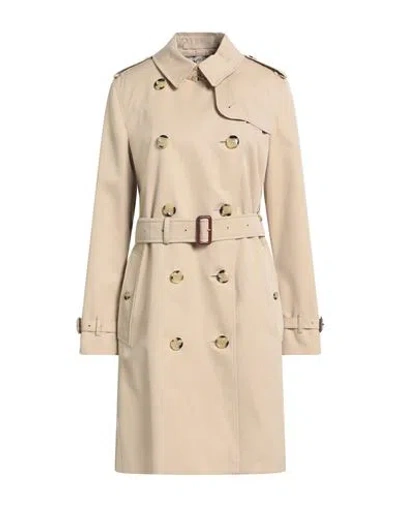 Burberry Woman Overcoat & Trench Coat Beige Size 8 Cotton In Gold