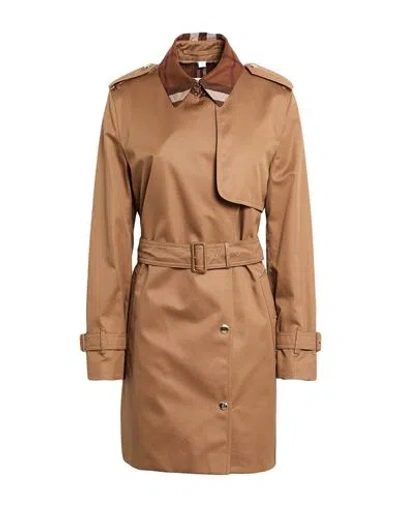 Burberry Woman Overcoat & Trench Coat Camel Size 4 Cotton In Brown