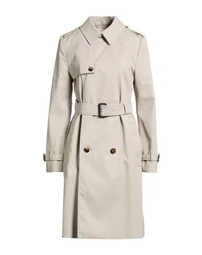 Burberry Woman Overcoat & Trench Coat Light Grey Size 8 Polyester, Cotton In Gray