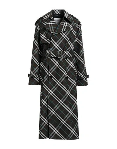 Burberry Woman Overcoat & Trench Coat Military Green Size 4 Polyester, Cotton