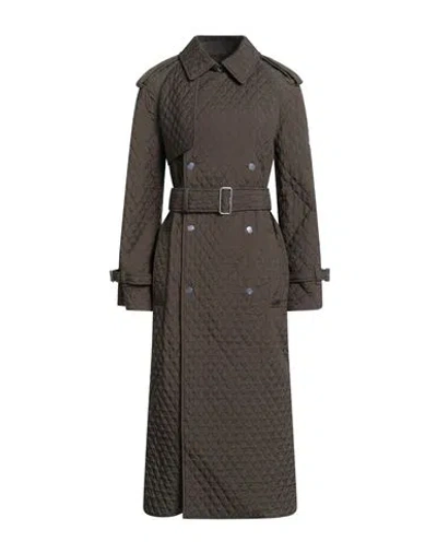 Burberry Woman Overcoat & Trench Coat Military Green Size S Polyamide