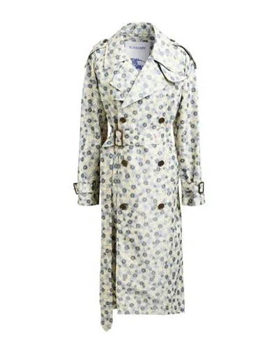 Burberry Woman Overcoat & Trench Coat Pastel Yellow Size 6 Viscose, Polyester In Gray