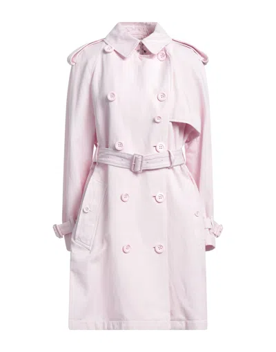 Burberry Overcoats In Pink