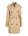 Burberry Woman Overcoat & Trench Coat Sand Size 6 Cotton In Neutral