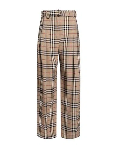 Burberry Woman Pants Beige Size 4 Viscose, Silk In Sand