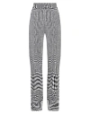 Burberry Wraped Houndstooth Jacquard Wide-leg Trousers In Black