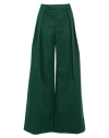 Burberry Woman Pants Dark Green Size 10 Cotton In Green