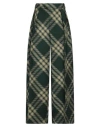 Burberry Wide-leg Tartan Wool Boyfriend Trousers In Green