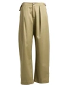 Burberry Adjustable Straps Wide-leg Cotton Pant In Sage Green