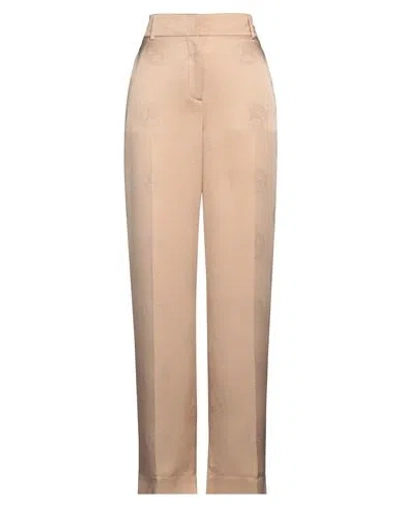 Burberry Woman Pants Sand Size 6 Silk In Beige