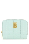 BURBERRY BURBERRY WOMAN PASTEL LIGHT-BLUE NAPPA LEATHER LOLA WALLET