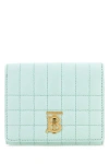 BURBERRY BURBERRY WOMAN PASTEL LIGHT-BLUE NAPPA LEATHER SMALL LOLA WALLET