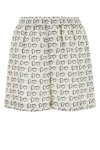 Burberry B Closure Print Silk Shorts In Multicolor