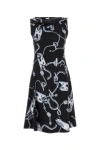 Burberry Knight Hardware Flared Dress In Multicolor