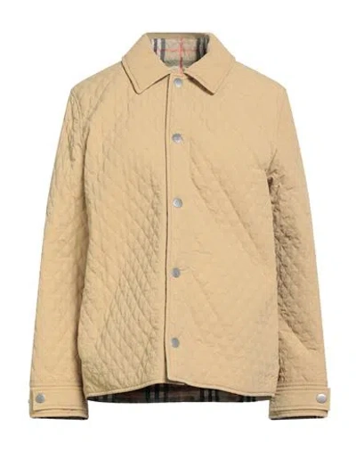 BURBERRY BURBERRY WOMAN PUFFER SAND SIZE L POLYAMIDE