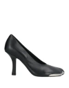 Burberry Woman Pumps Black Size 8 Lambskin, Brass In Black