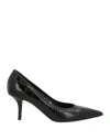 BURBERRY BURBERRY WOMAN PUMPS BLACK SIZE 8.5 LEATHER