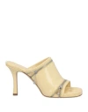 Burberry 85mm Decorative-zip Leather Sandals In Beige