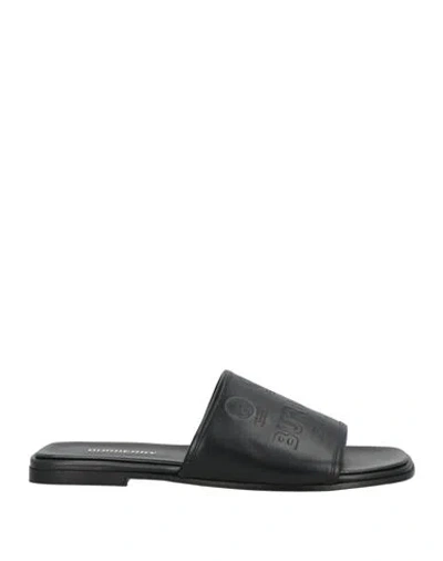 Burberry Woman Sandals Black Size 6 Leather