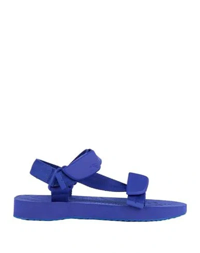 Burberry Woman Sandals Bright Blue Size 8 Synthetisches Material In Purple