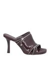 Burberry 85mm Zip-detailed Mules In Purple