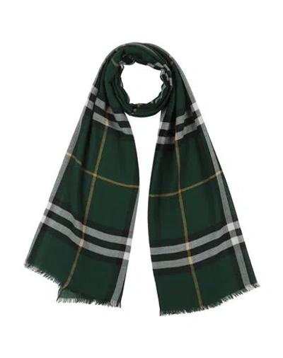Burberry Woman Scarf Dark Green Size - Wool