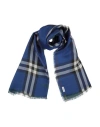 Burberry Woman Scarf Dark Green Size - Wool, Silk In Green