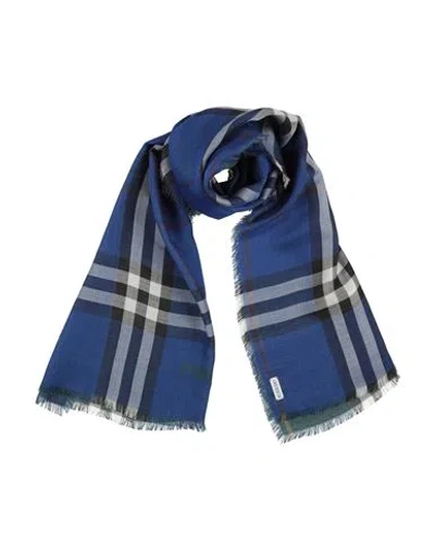 Burberry Woman Scarf Dark Green Size - Wool, Silk