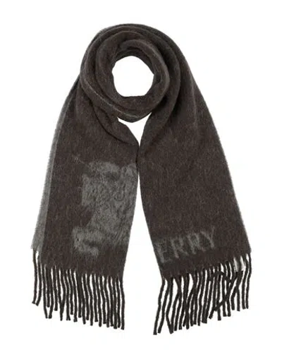 Burberry Woman Scarf Military Green Size - Nylon, Alpaca Wool, Wool, Mohair Wool In Green
